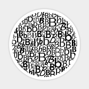 B - Typography (Black) Magnet